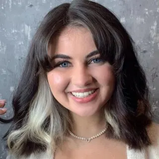 black hair with blonde underneath