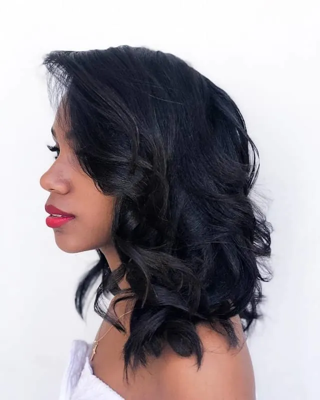 black wavy hair