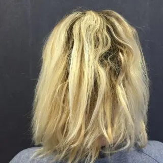 blonde hair dye gone wrong