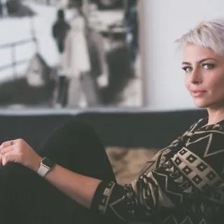 blonde pixie cut