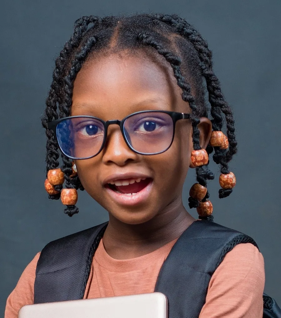 bob with twists for little girl