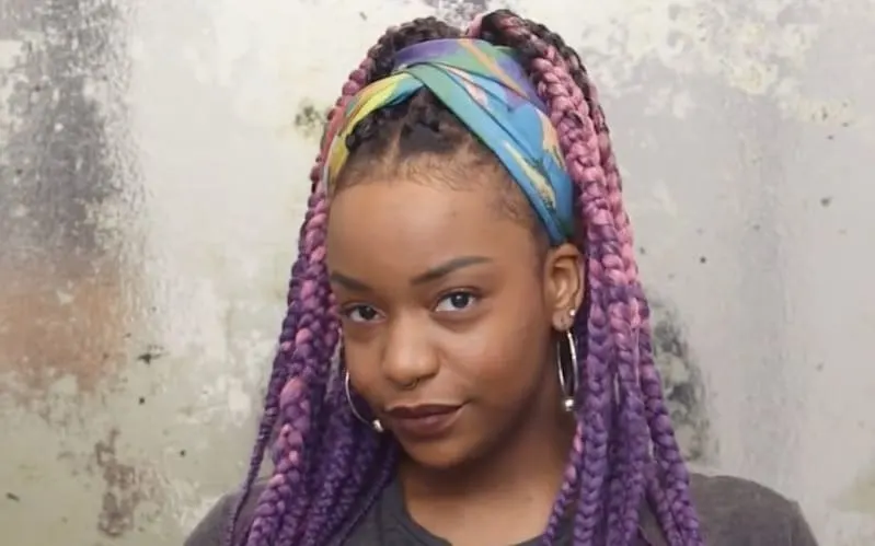 box braided ponytail