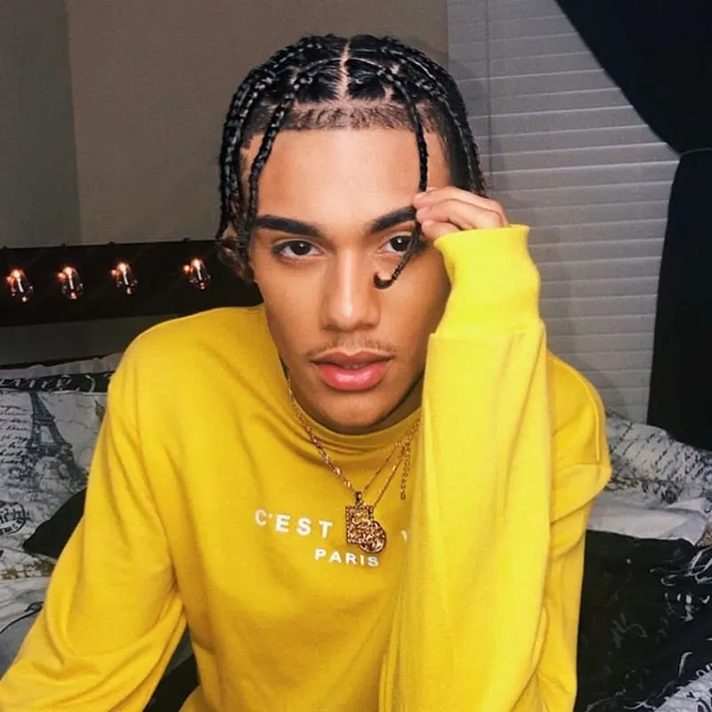 boy's medium braided hairstyle