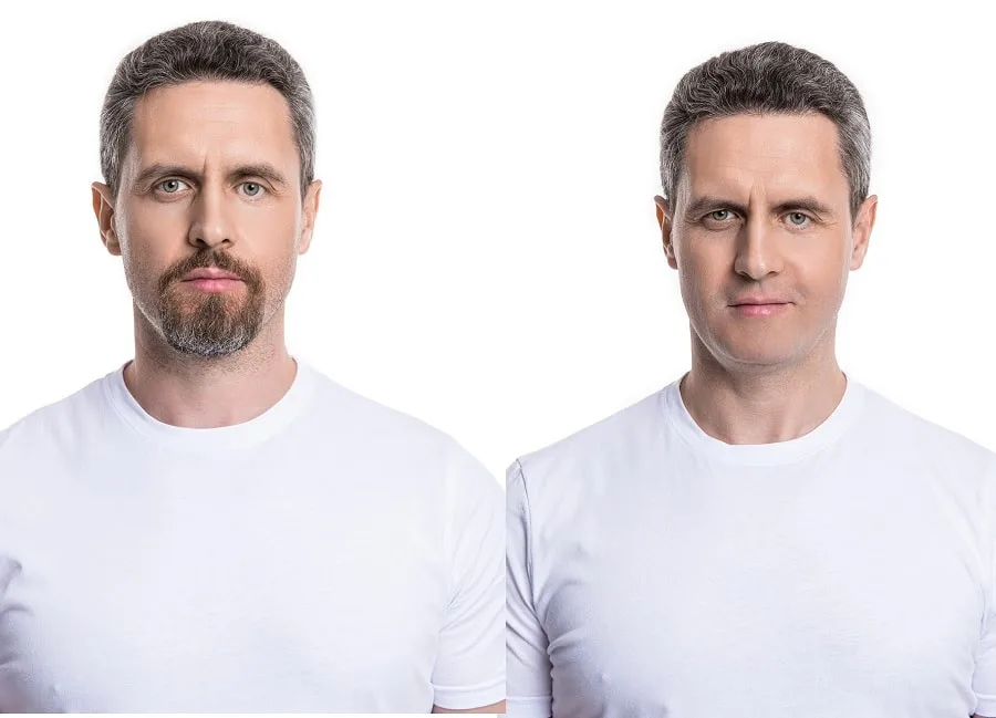 circle beard before and after look
