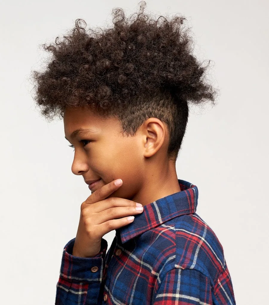 curly undercut for school boy