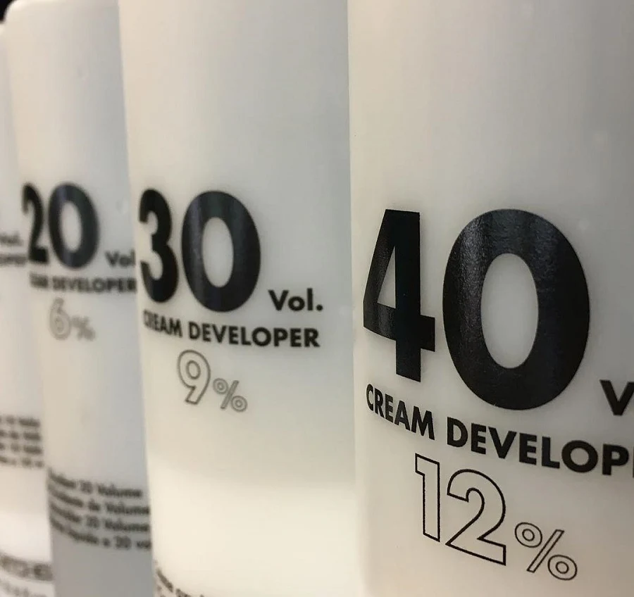 developer volume to use with baking soda for lightening hair