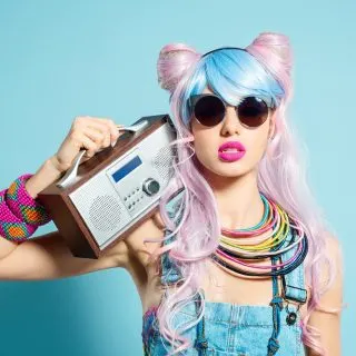 Dyed bangs