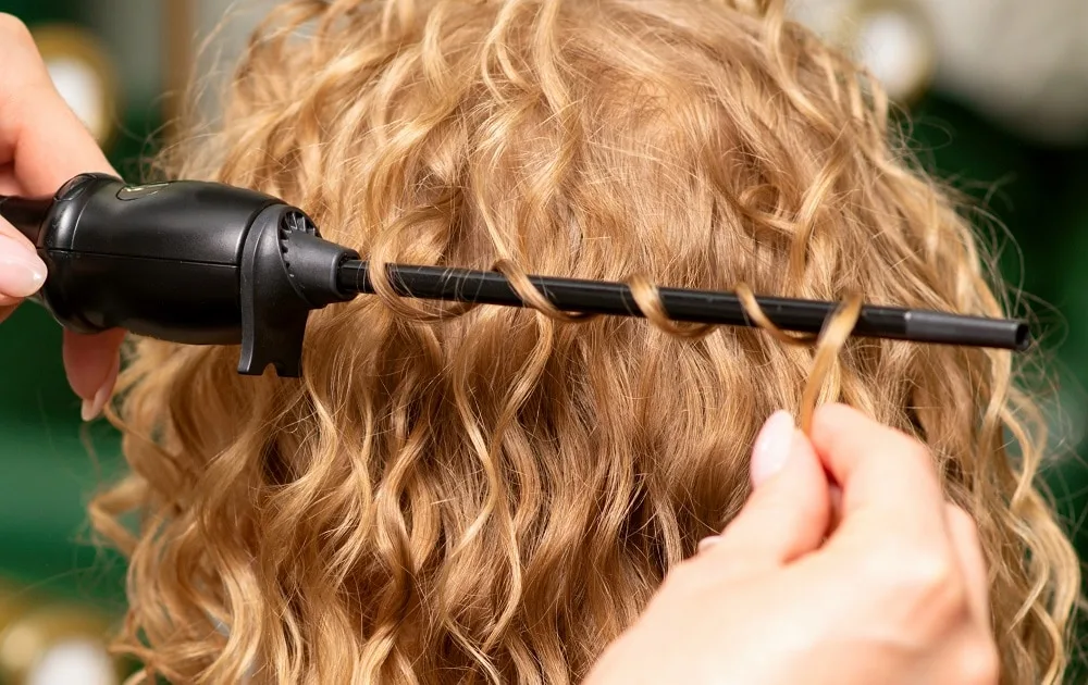 Fixing Triangle Hair - curling iron