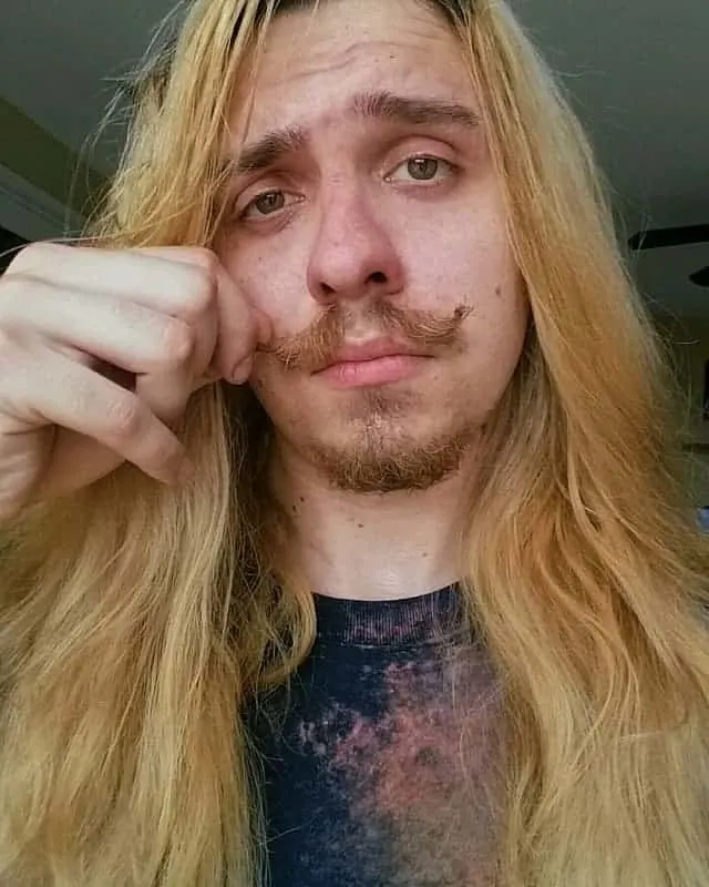 french mustache style with beard