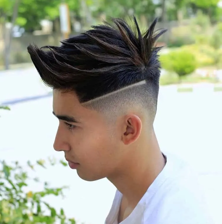 line hair design for boys