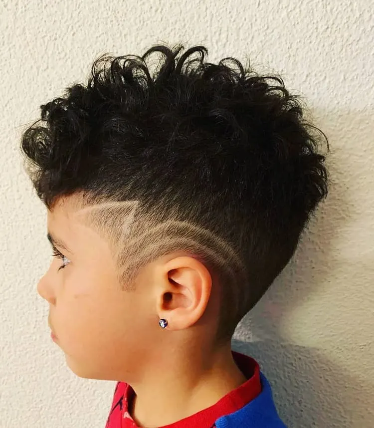 curly hair design for boys