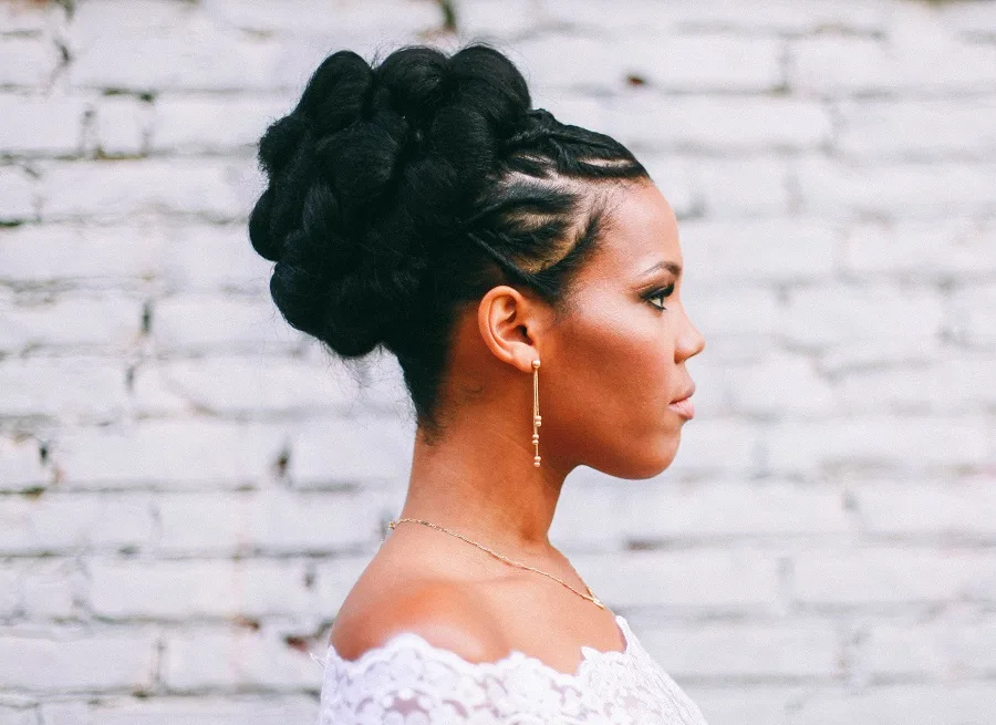 braided bun for black women