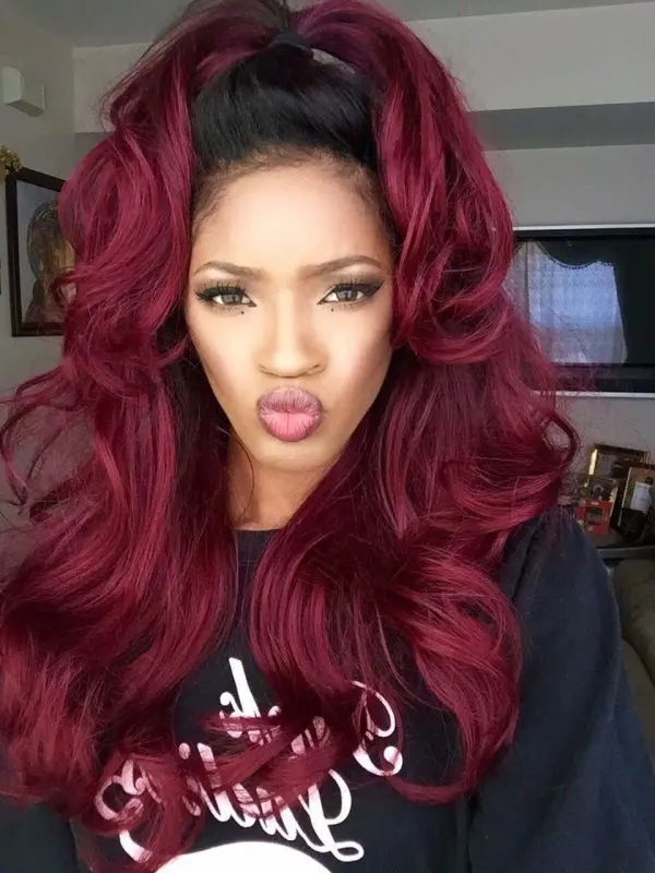 two toned hairstyle for black female