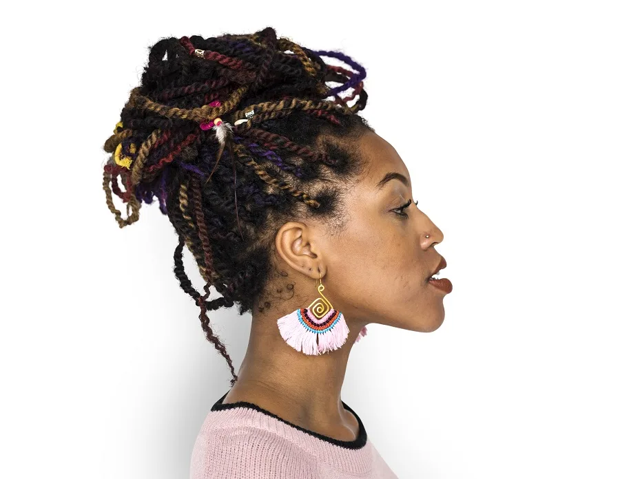 dreadlock bun for black women