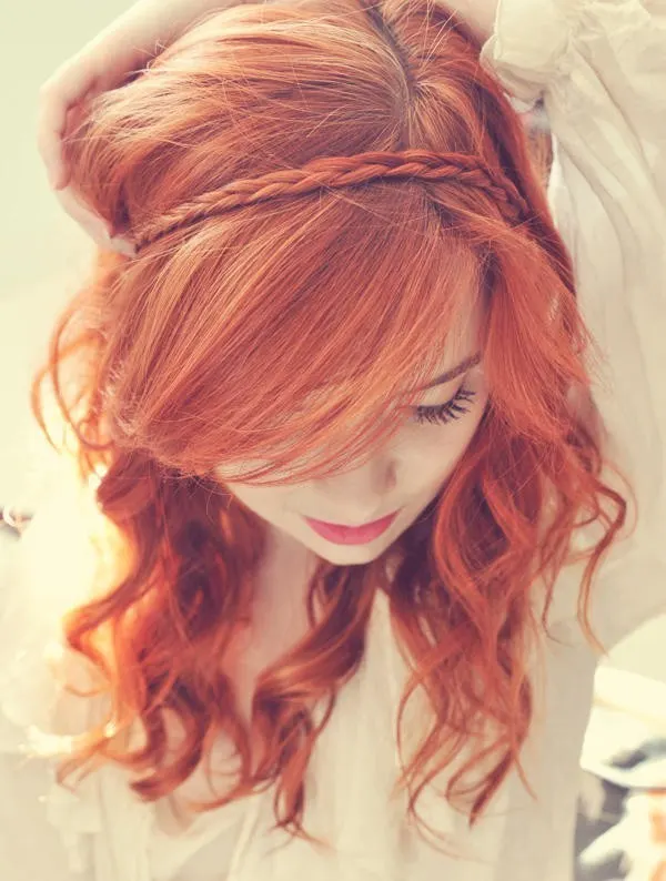 Teenage Girls red hairstyle