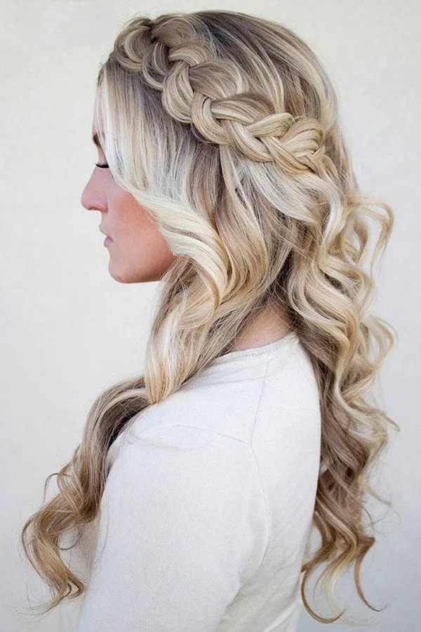 Teenage Girls Princess Braids wedding hairstyle