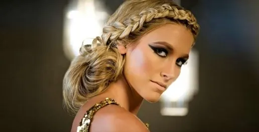 Sexy Blonde Braid haircut