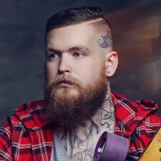 high top fade with hard part
