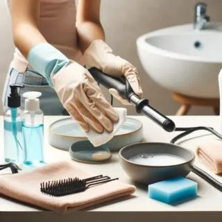 cleaning curling iron