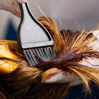 covering up blonde highlights with brown