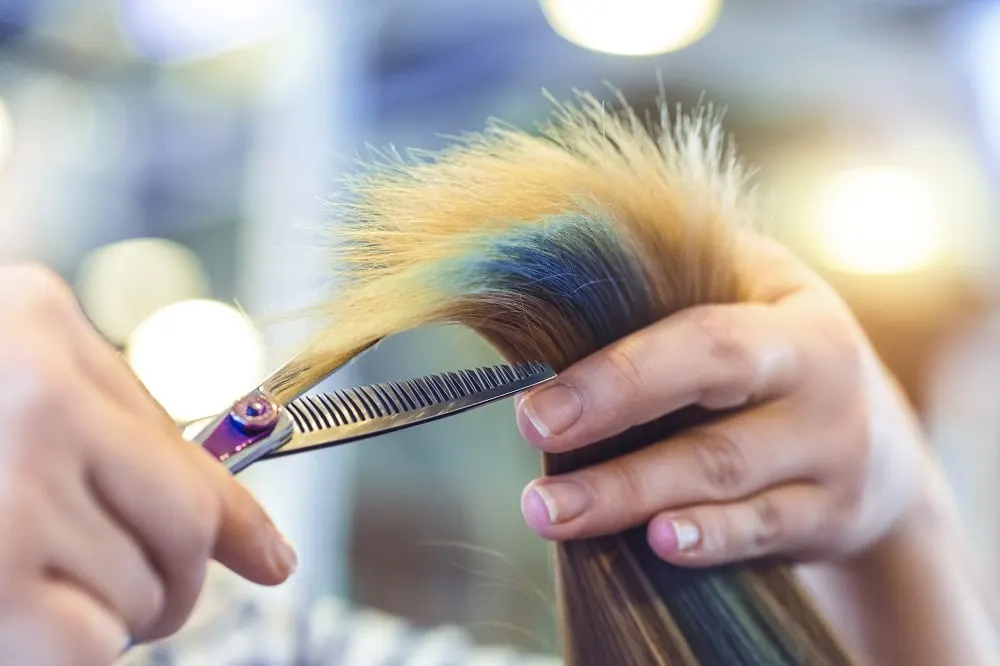 How To Thin Out Thick Hair Without Layers - Thinning Shears