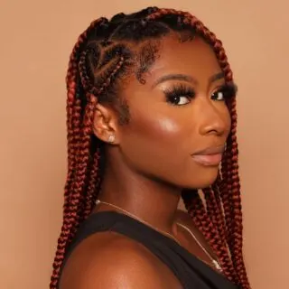knotless braids with heart design