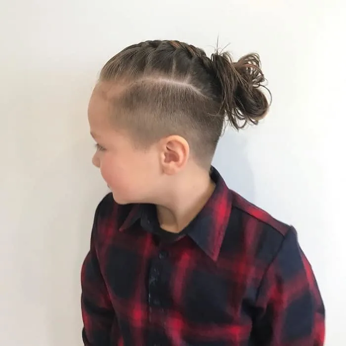 Kids Man Bun for Straight Hair