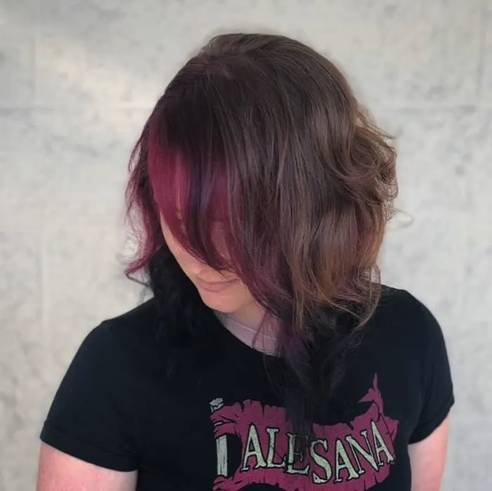long front short back wavy hair