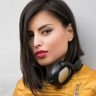 women with long layered bob