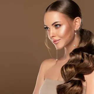 long ponytail for big forehead