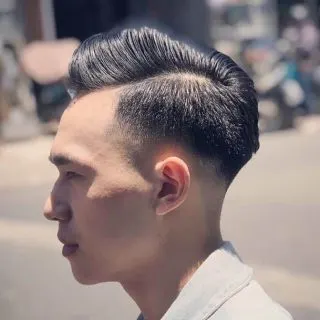 mid fade comb over