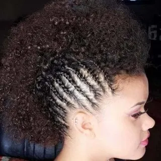 Mohawk cornrow braid hairstyles