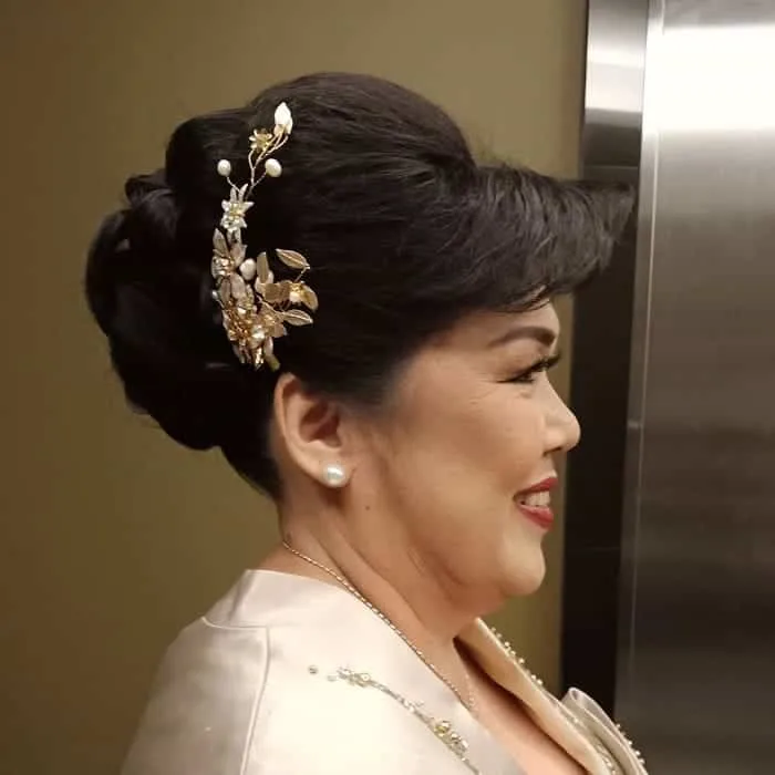 mother of groom hairstyles with accessories