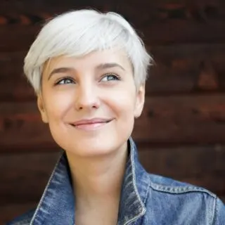 platinum pixie cut