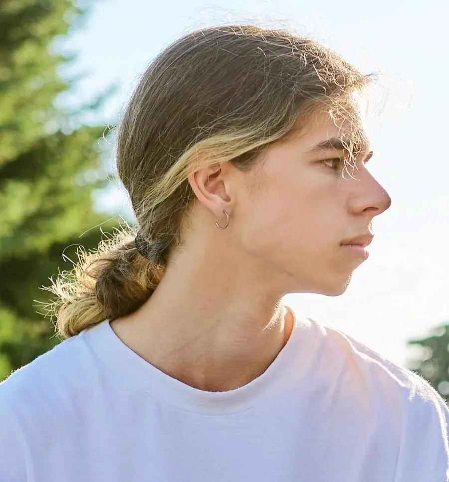 ponytail for high school boy