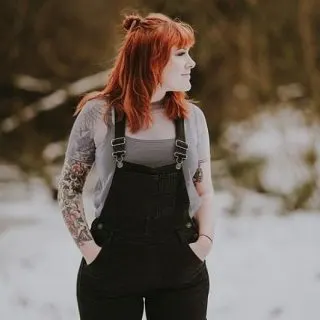 red hair with bangs