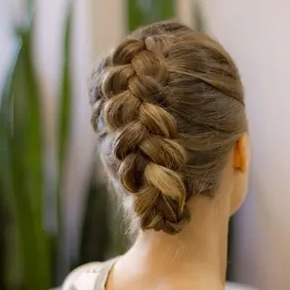 reverse french braids