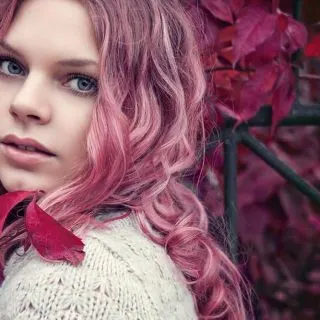 Rose Gold Unique Hair Color for Girl