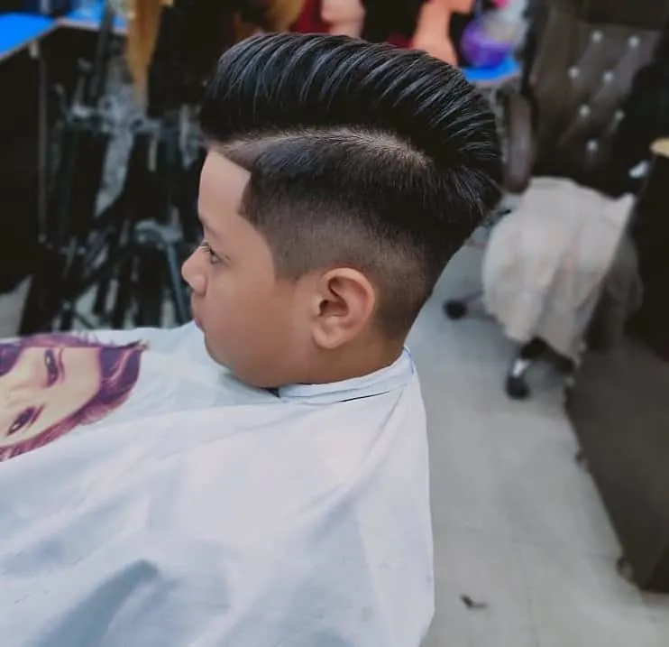pompadour hair for school