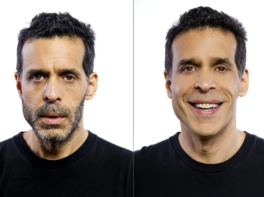 scruffy beard before and after look