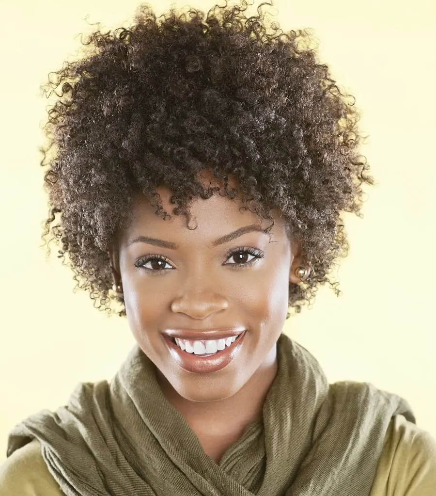 short afro shag for black women