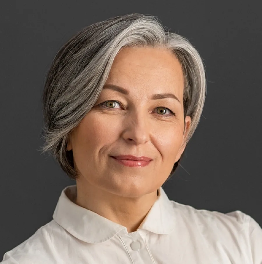short bixie cut for older women