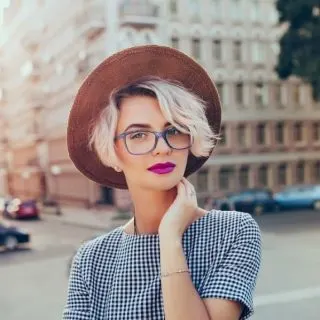 blonde balayage short hair
