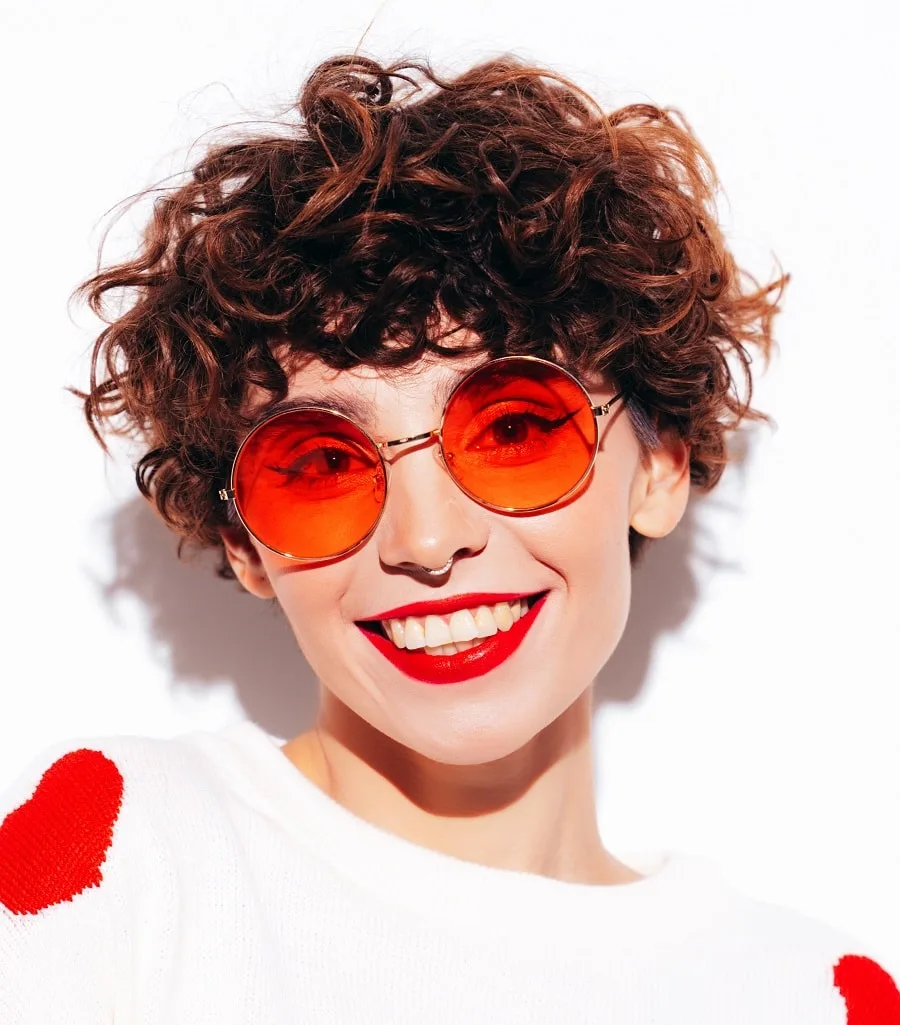 short curly shag haircut for teen girl