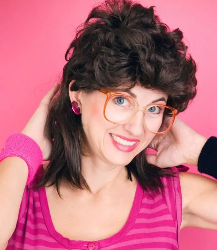 80s Short in Front Long in Back Hairstyle
