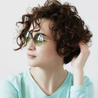 short layered curly hair