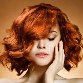 short curly red hair