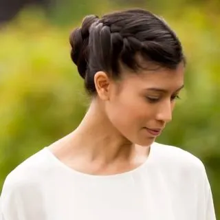 side braid bun hairstyles for women