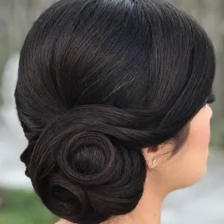 women with side bun