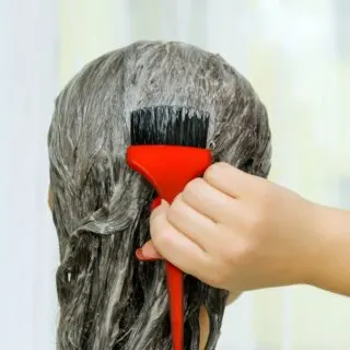 silver dye on brown hair